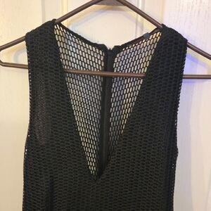 Issue New York Black Mesh Sleeveless Gown Size XS NWT